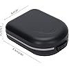 Hearing Aid Case, Portable Drop Resistance Hearing Aid Storage Box Waterproof Black Abs Hearing Box Hearing Aid Headset Accessory