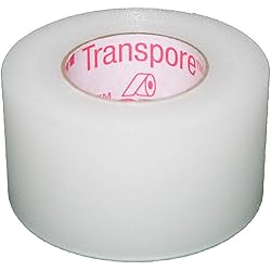 3M Healthcare Transpore Standard Hypoallergenic Porous Plastic Surgical Tape 1" x 10 yds, Clear, Water Resistant, Latex