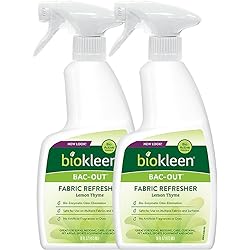 Biokleen Bac-Out Fresh, Fabric Refresher - 2 Pack - Eco-Friendly, Plant-Based, No Artificial Fragrance, Colors or Preservatives, Lemon Thyme, 16 Ounce