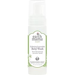 Earth Mama Calming Lavender Baby Wash Gentle Castile Soap for Sensitive Skin, 5.3-Fluid Ounce