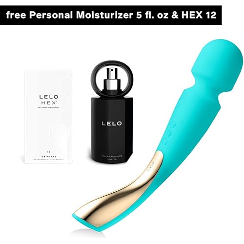 LELO Bundle: Smart Wand 2 Aqua Free Personal Moisturizer and Free HEX Original 12 Pack