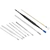 Soft Ear Wax Pickers, Umbrella Shape Surface Goose Feather As Pictures Show Wax Remover Curette Made of Stainless SteelSilver