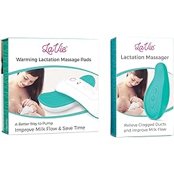 Bundle: LaVie 2-in-1 Warming Lactation Massagers Pair and LaVie Lactation Massager, Teal, Support for Clogged Ducts, Mastitis, Engorgement