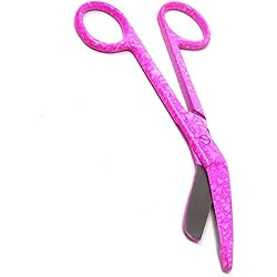 Lister Bandage Scissors 5.5", Made of Premium quality Stainless Steel Ideal Gift for Nurses, Medical Students, Paramedics, Doctors, Home Stainless Steel A2ZSCILAB BRAND Pink Dew Drops