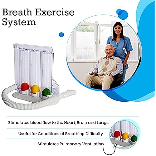 HealthAndYogaTM Deep Breathing Exerciser - Breath Exercise Measurement System