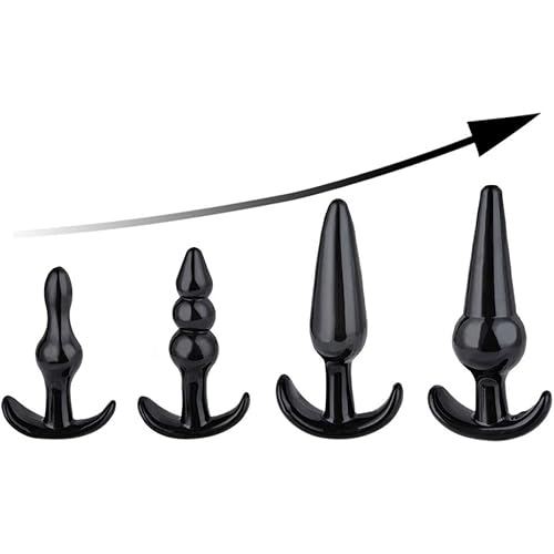 Anal Plug Set 4 PCS Training Kit Butt Plug Anus Stimulation Sex Toys for Men WomenLube Included