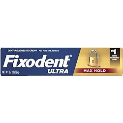 Fixodent Ultra Max Hold Denture Adhesive, 2.2 oz, Packaging may vary