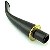 OLD FOX Tobacco Pipe Stem Replacement Bent Taper Mouthpiece Single Ring Decoration Fit 9mm Carbon Filters BE0076