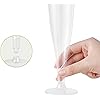 100 Pack Plastic Champagne Flutes Disposable 4.5 Oz Clear Plastic Champagne Glasses Perfect for Wedding and Shower Party