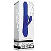 Evolved Love is Back Grand Slam Silicone Recharegeable Thrusting & Twirling Shaft with Dual Motor Clitoral Rabbit Stimulator Vibrator, Blue