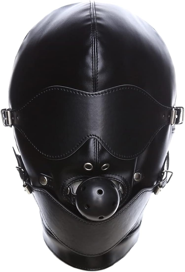 Lacing Leather Masks Blindfold Mouth Masks Halloween Hood Masks Bar Stage Face Masks