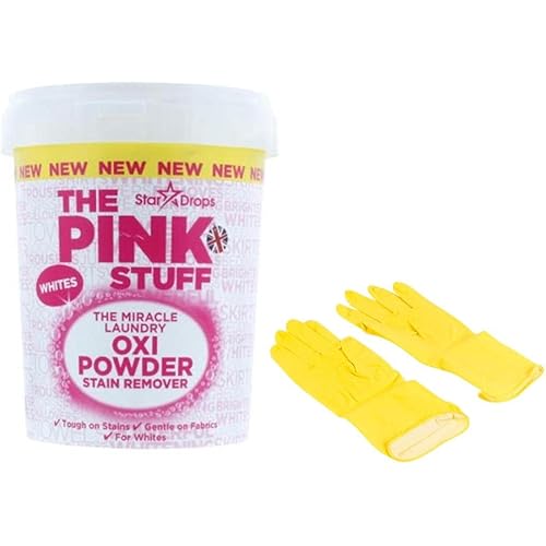 The Pink Stuff Miracle Cleaner - Laundry Oxi Powder Cleaner Stain Remover For Whites Gloves