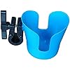 Adjustable Cup Holder for Any Kind of Strollers, Walkers, Wheelchairs, Rollator & Knee Scooters - Blue - Universal Drinking Cup Holder, Bottle Holder, Blue, by Tulimed
