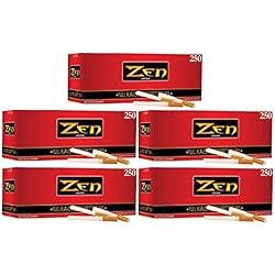 Zen Red Full Flavor King Size Tubes 250ct Box Pack of 5