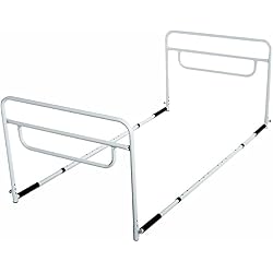 RMS Dual Bed Rail - Adjustable Height Bed Assist Rail, Bed Side Hand Rail - Safety & Stability Grab Bar for Individual with Disability - Fits Full & Twin Beds Dual Hand Rail