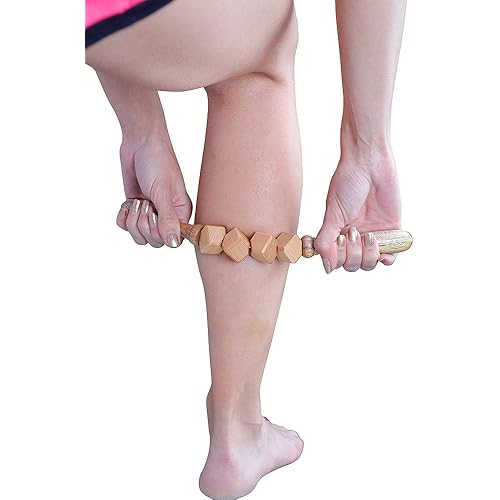 Anti Cellulite Dice Roll Massager - Wooden Manual Stick - Flexible Relaxation Tool