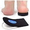 Dr. Shoesert's Adjustable Heel Lift Inserts, Orthopedic Height Increase Insoles for Leg Length Discrepancies, Self-Adhesive Gel Heel Inserts for Heel Pain Black Transparent