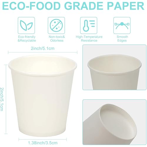 YEEHAW [3 oz 600 Pack] Bathroom Cups, Disposable Bathroom Mouthwash Cups 3 oz Paper, Espresso Cups, Small Paper Cups, White Paper Cups 3 oz Mouthwash for Bathroom, Picnic and BBQ