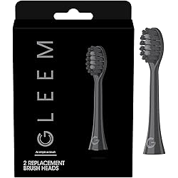 Gleem Electric Toothbrush Refill Head, 2 count, Black
