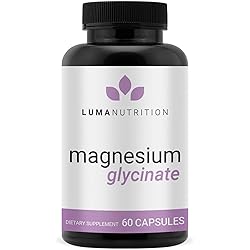 Magnesium Glycinate 1000mg Equal to 200mg Magnesium - Pure Magnesium Glycinate Capsules - Chelated for Maximum Absorption - 60 Capsules