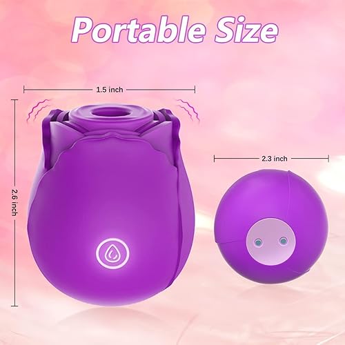 Rose Sex Stimulator for Women, Sexual Toy for Women Pleasure Vibrator Sex Stimulator Sweet Spot Clitoris Masturbating Things for Women Pleasure, Adult Sex Toys & Games for Women Couples, Purple