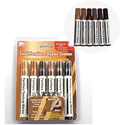 Ibluelover Furniture Pens Touch Up Wood Pens 13Pcs Furniture Repair Kit Floor Scratch Stains Cover Up Pens Wood Filler Furniture Repair Touch Up Pens Wax Sticks for Wooden Floors Cabinet Door Tables