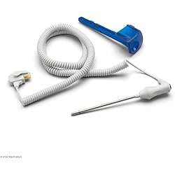 Welch Allyn 02893-000 Oral Temperature Probe and Well Assembly for SureTemp Plus 690692 Electronic Thermometers, Blue, 4' Cord