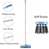 Floor Scrub Brush with Long Handle - 48" Stiff Bristle Shower Deck Brush, Long Handled Grout Scrubbing Brushes for Cleaning Tile, Shower, Tub, Bathtub and Patio