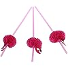 Cabilock Delicate 12pcs Honeycomb Flamingo Straw Hawaii Holiday Party Decoration Drinking Straws Party Suppliers Rosy