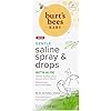 Burt's Bees Baby Saline Spray and Drops, Hypoallergenic, Moisturizing, Flushes Away Mucus for Ages 3 Months and Up, White, 1.5 Fl Oz
