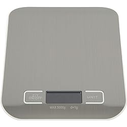 Electronic Scale, Stainless Steel Portable Digital Kitchen Scale Arc Edge Design Accurate Weighing Food Weight Gram Scale for Home Kitchen Scales
