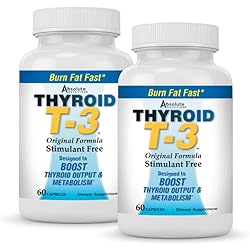 Absolute Nutrition Thyroid T-3 Radical Metabolic Booster, 2 Pack 60ct.60ct. 120 Capsules