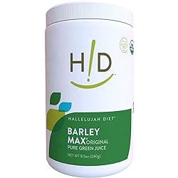 Hallelujah Diet Organic BarleyMax - Barley Grass Juice and Alfalfa Juice Powder, Vegan Formula, Plant-Based Dietary Supplement, Health Food Products, Original, 120 Servings, 8.5 Ounce Bottle