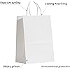 RACETOP White Paper Bags with Handles Bulk,8"x4.5"x10.8" 50Pcs,Gift Bags Medium Size,White Gift Bags with Handles,Gift Bags Bulk,Retail Bags,Party Bags,Shopping Bags,Merchandise Bags