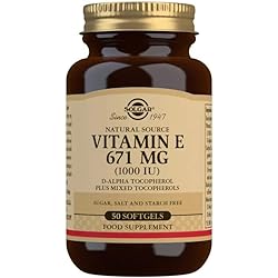 Solgar Vitamin E 670 mg 1000 IU, 100 Mixed Softgels - Natural Antioxidant, Skin & Immune System Support - Naturally-Sourced Vitamin E - Gluten Free, Dairy Free - 100 Servings