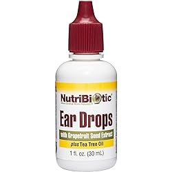 NutriBiotic – Ear Drops, 1 Fl Oz | Gentle & Soothing Ear Support with Grapefruit Seed Extract & Tea Tree Oil | Vegan | Non-Medicated | Made without GMOs & Gluten