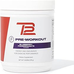TB12 Pre Workout Powder by Tom Brady, Natural, Vegan, Stimulant Free, Caffeine Free, Low Sugar Formula. Energy Boost from Beetroot, Red Spinach, Arginine, Maca, L Citrulline. Blueberry Pomegranate