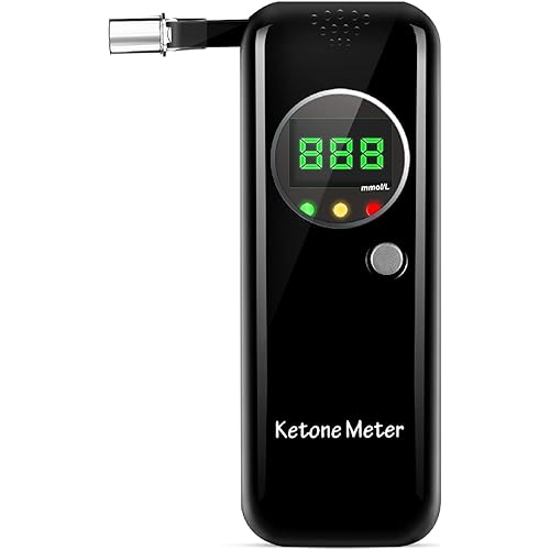 Lencool Ketone Breath Meter for Ketosis Testing Keto Test Kit with 10PC MouthpiecesBlack