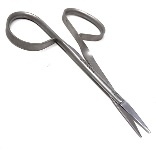 Ribbon Type Handle Iris Micro Sharp Fine Point Scissors 4" Straight