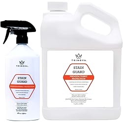 TriNova Stain Guard Fabric Protector Spray 18 oz & Gallon Refill Bundle - Non-Aerosol Fabric Protection Spray for Upholstery, Carpets & Fabrics