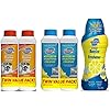 Glisten Dishwasher Magic Machine Cleaner and Disinfectant 2-Pack and Detergent Booster and Freshener, and Washer Magic Washing Machine Cleaner and Deodorizer 2-Pack