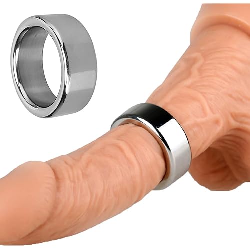 FST Stainless Steel Cock Ring Male Delaying Ejaculation Penis Ring, 1.18'&#39