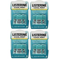 Listerine Cool Mint Pocketpacks Breath Strips 288 Ct. Pack of 4