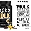 Jocko Mölk Whey Protein Powder Vanilla - Keto, Probiotics, Grass Fed, Digestive Enzymes, Amino Acids, Sugar Free Monk Fruit Blend - Supports Muscle Recovery and Growth - 31 Servings
