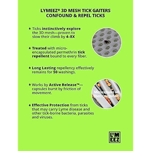 Lymeez 3D Mesh Tick Repelling Leg Gaiters