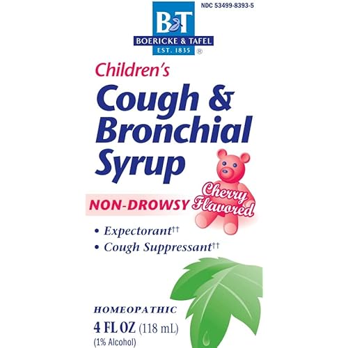 B&T Children's Cough & Bronchial Syrup Non-Drowsy Homeopathic 4 Oz Cherry Nature's Way Brands