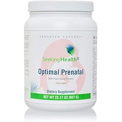 Seeking Health | Optimal Prenatal Protein Powder | Includes Active B6, Ginger, and Folates | High-Quality Vegetarian Protein and Amino Acids | Help Support Healthy Fetal Development | Chocolate Flavor | 15 Servings