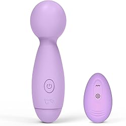 Tracy's Dog Mini Wand Massager, Portable RC Cordless Personal Massager with 10 Magic Vibrations Deep Tissue Body Massager for Neck & Back Shoulder Muscle Pain Relief, AAA Battery Powered Purple