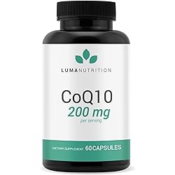CoQ10 200mg Liquid Capsules - CoQ10 200mg Softgels - Premium Coenzyme Q10 - Co Q-10 200mg - Heart Supplement - 60 Liquid Capsules