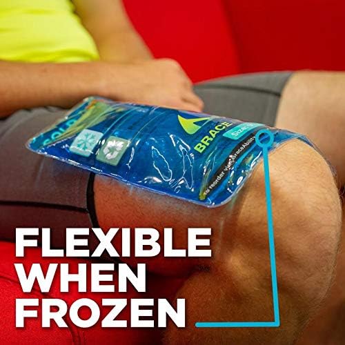 BraceAbility Reusable HeatIce Pack for Injuries | Kid Friendly, Flexible Hot and Cold Therapy Gel Compress, Large Microwavable Hip Wrap, Back or Knee Pain Aid, Medical Surgery Icing Bag 9" x 11"